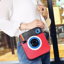 Coofit модная сумка на плечо в форме камеры с радугой для девочек, дизайнерский женский клатч, сумочка, Высококачественная кожаная женская сумка-мессенджер