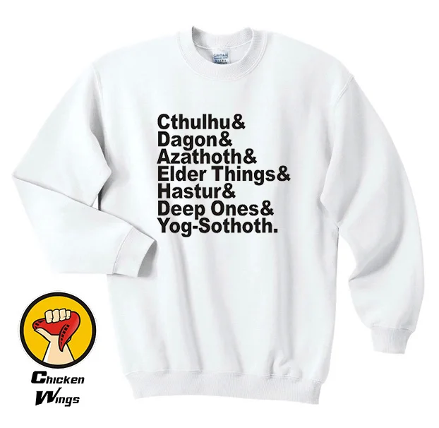Толстовка с вырезом лодочкой Hp loveccraft Cthulhu mythos унисекс разные цвета XS 2XL|sweatshirt