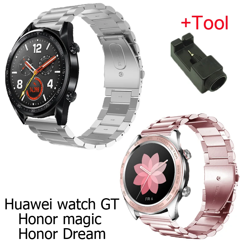 Металлический ремень для Huawei watch gt 2 ремешок Смарт часы 22 мм браслет из