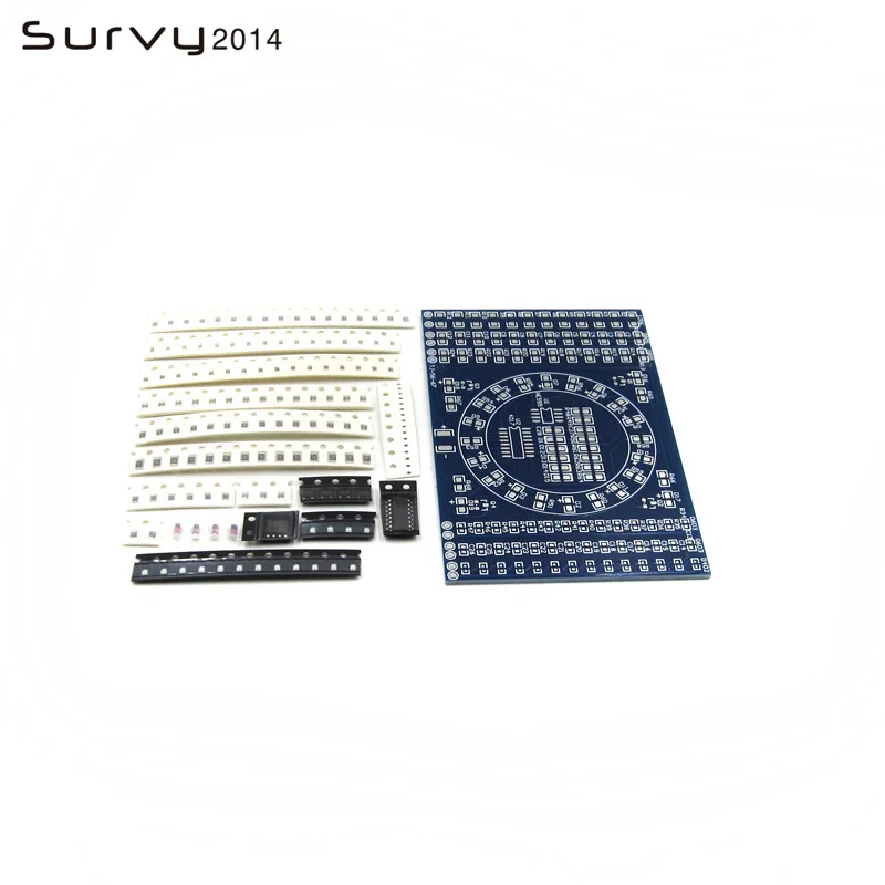 DIY CD4017 вращающийся светодиодный SMD NE555 пайки практический Совет комплект Фанни