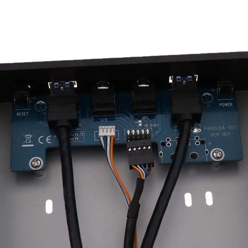  Usb 3.0 2 Porte Adattatore di Espansione Usb 3.0 Hub Pannello Frontale Dell'unità Ottica + Hd Audio
