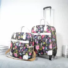 Модный чемодан на колёсиках Водонепроницаемый туристический багажный мешок для переноски женщин и девочек ходят по магазинам комплект багажных чемоданов с колесами