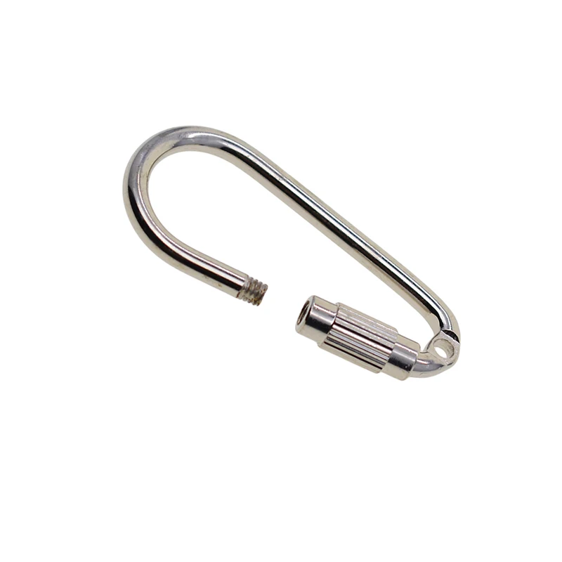 

10pcs Strong Steel Carabiner Marine Quick Screw Links Keyring Boating Clip Clasp
