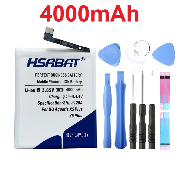 

HSABAT 4000mAh Battery for BQ Aquaris X5 Plus