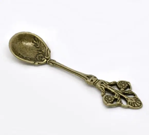 

DoreenBeads 2016 Hot New Women Fashion Jewelry Retail Zinc Alloy Antique Bronze Spoon Charm Pendants 60x15mm, Hole: 1.5mm 20Pcs