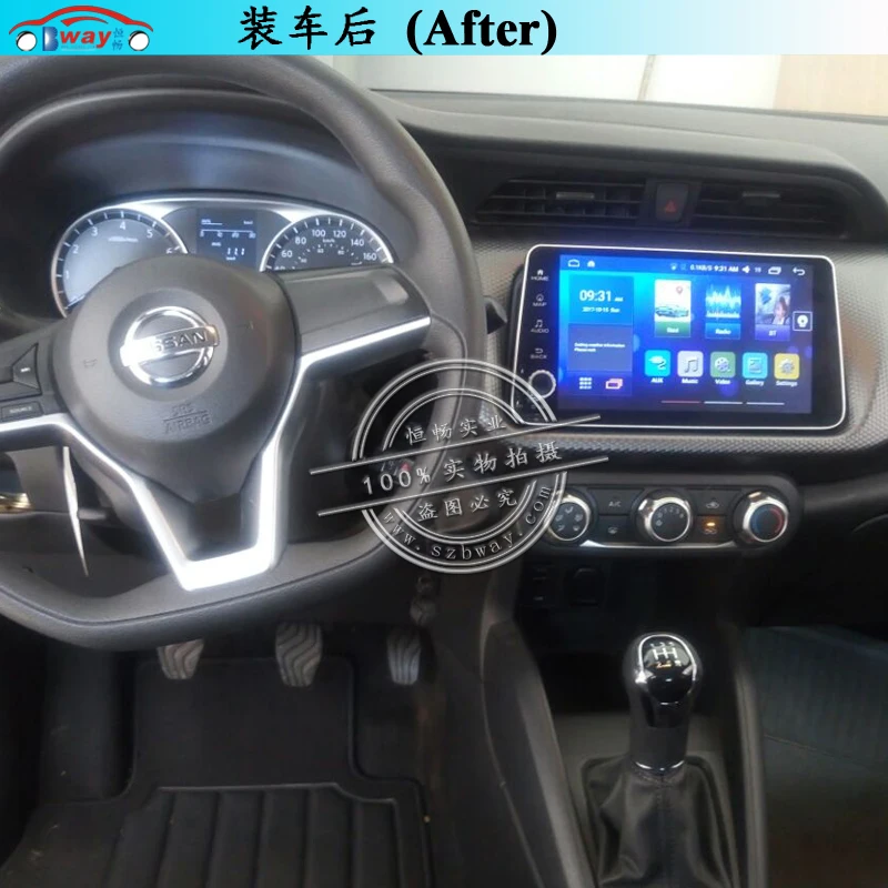 Best Bway 9" Car radio stereo for Nissan Kicks 2017 Quadcore Android 7.0 car dvd GPS player with 1G RAM,16G iNand 5