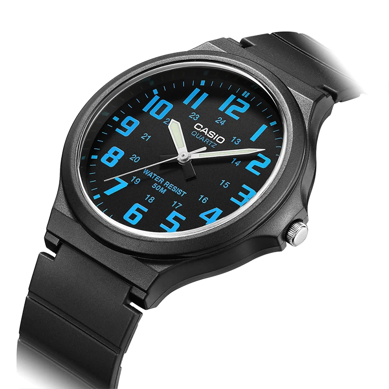 Casio новые студенческие Детские часы мужские резиновые спортивные MW 240 цифровые