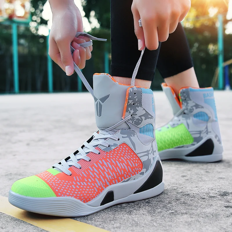 Man Basketball Shoes Spring Autumn Mens High Top Sneakers Black Fluorescent Green Athletic Shoes Lace Up Male Sneakers Man Basketball Shoes Spring Autumn Mens High Top Sneakers Black Fluorescent Green Athletic Shoes Lace Up Male Sneakers