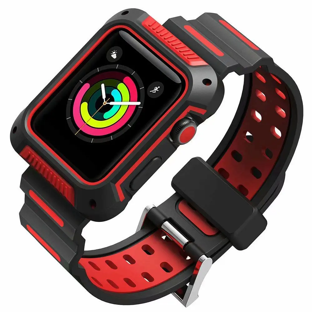 

Two Color TPU Protector for Apple Watch 44mm Rugged Protective Case for iWatch 4