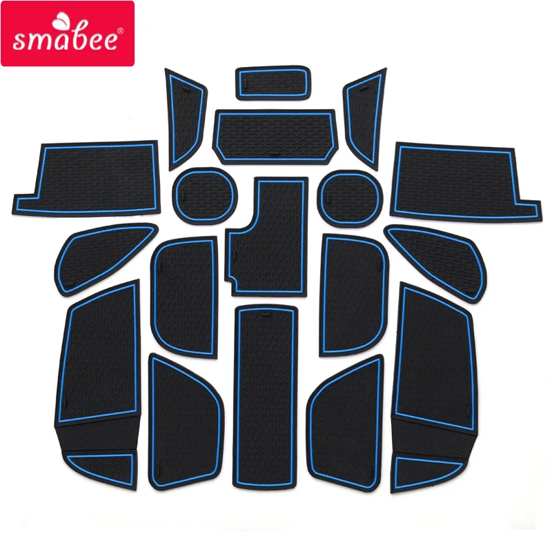 

for Ford Focus RS ST 2015 Anti-Slip Mat Rubber Cup Cushion Door Groove Mat 18Pcs 2016 2017 2018 Accessories Stickers Car Styling