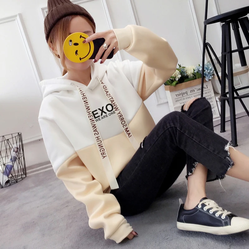 

New EXO Women Sweatshirt Hoodies Hot Love Yourself Tear Hot Print Girls Cool Sweatshirt Kpop Hoodie Plus Size Oversized Hoodie