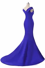 Robe De Soiree Hot Sell V-neck Floor Length Women Mermaid Royal Blue Long Evening Dress 2016 vestido de fiesta largos elegantes