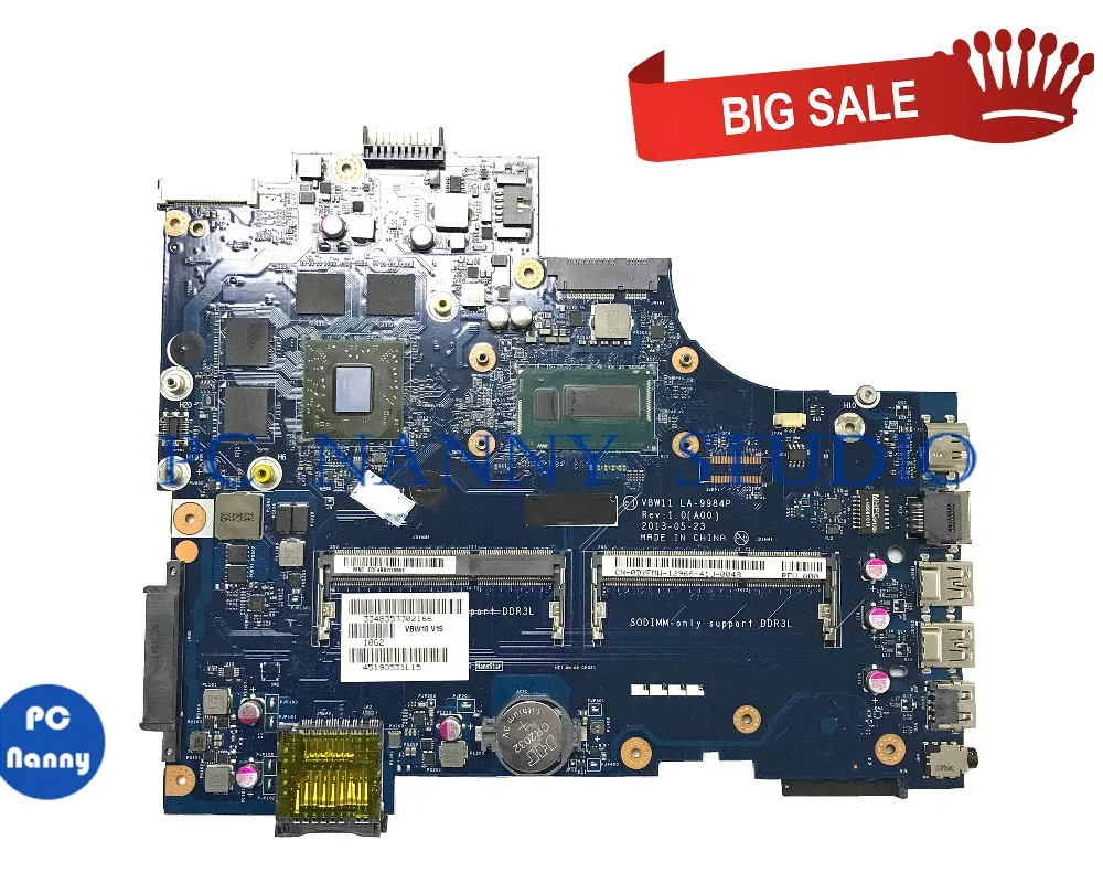 ПК Няня для Dell Inspiron 17R 5737 материнская плата ноутбука 0DYFMW I7-4500U VBW11 LA-9984P