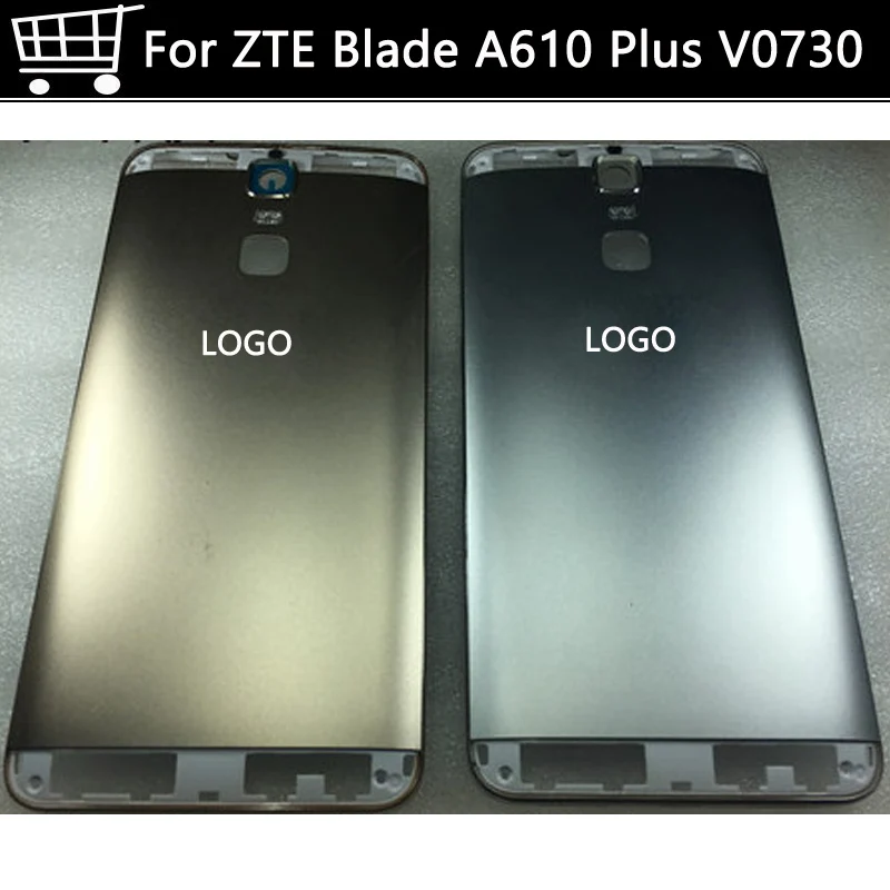

With LOGO Battery Back Cover Case For ZTE Blade A610 Plus Housing Door Case Without back camera glass
