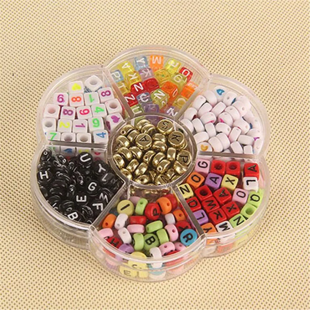 

1SET Mixed 420PCS DIY Acrylic Letter Bead Set Accessories For Necklace&Bracelet Girl Developmental Alphabet Toys Beads Kits