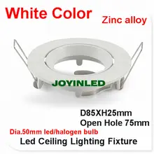 5 шт. светодиодный держатель потолочного светильника GU10/MR16 осветительная арматура галогенная точечная лампа Круглый Круг фитинг Алюминий белый цвет отделка
