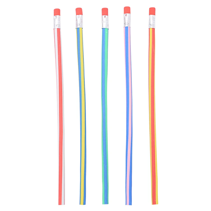 5 pcs/lot Colorful Magic Bendy Flexible Soft Pencil With Eraser Stationery Student Colored Pencils School Office Supplies 5 pcs/lot Colorful Magic Bendy Flexible Soft Pencil With Eraser Stationery Student Colored Pencils School Office Supplies