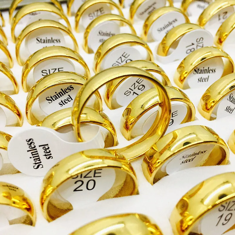 wholesale bulk lots 50pcs/pack men's women's stainless steel Jewelry engagement wedding Rings