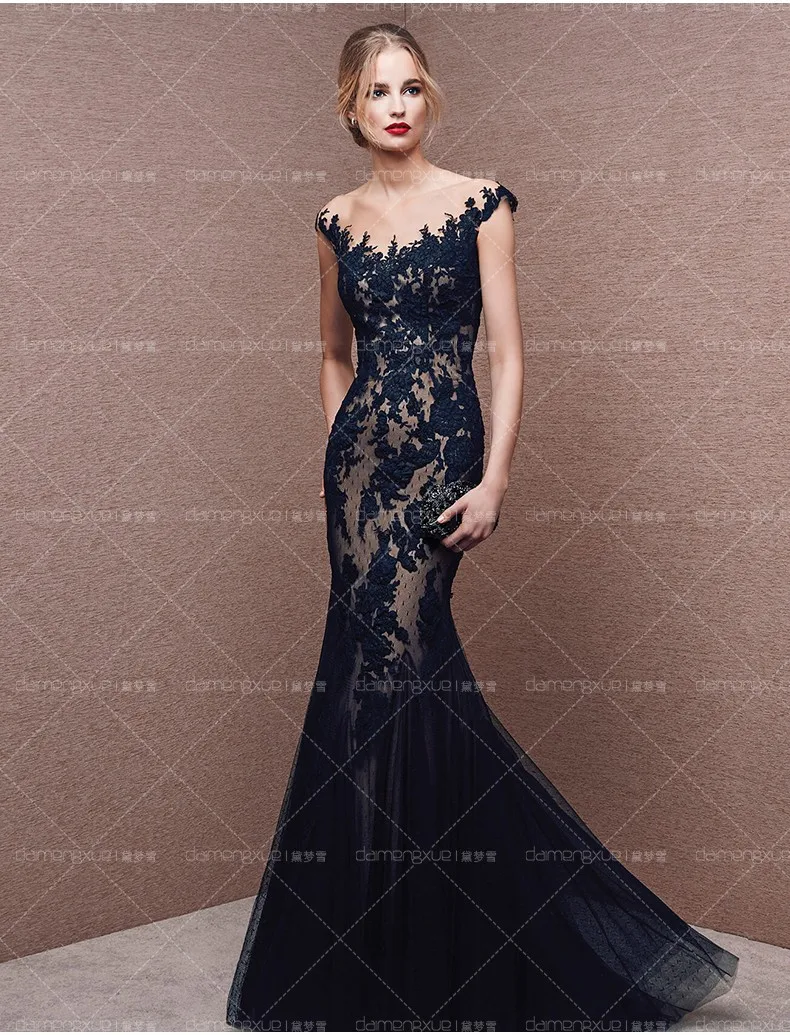 Robe de soiree, вечерние платья, кружевные аппликации, вечернее платье с горловиной лодочка, прозрачные платья для матери невесты