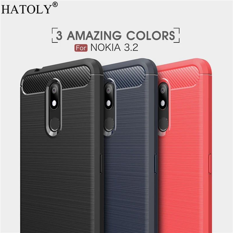 

For Nokia 3.2 Case Business Style Soft Silicone Rubber Armor Shell TPU Phone Cover Case for Nokia 3.2 Case for Nokia 3.2