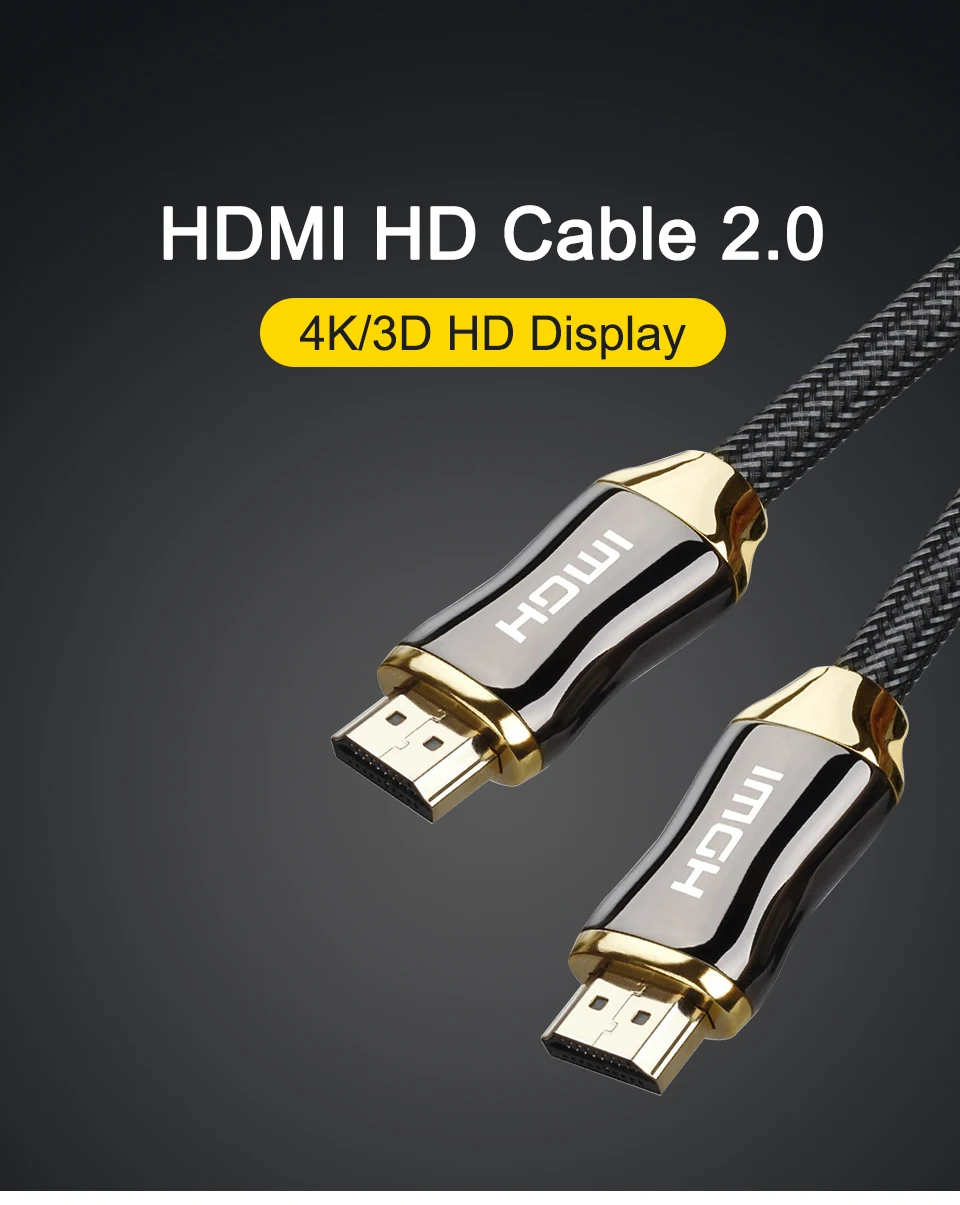 HDMI Cable HDMI to HDMI 2.0 Cable Male to Male 4K 1080 3D 60FPS Cable for HD TV LCD Laptop PS3 PS4 Projector Computer Cable (1)