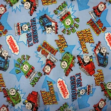 ZENGIA 90*145 см Мультфильм Поезд холст хлопок/лен ткань для штор/домашний текстиль/Шитье/скатерти/диван Чехол