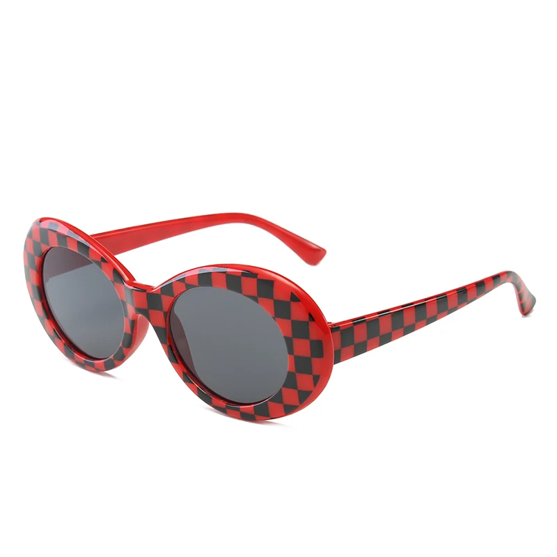 NIRVANA Kurt Cobain солнцезащитные очки, винтажные очки, брендовые дизайнерские овальные очки для мужчин и женщин, Lunette De Soleil Okulary - Цвет линз: Red Printed