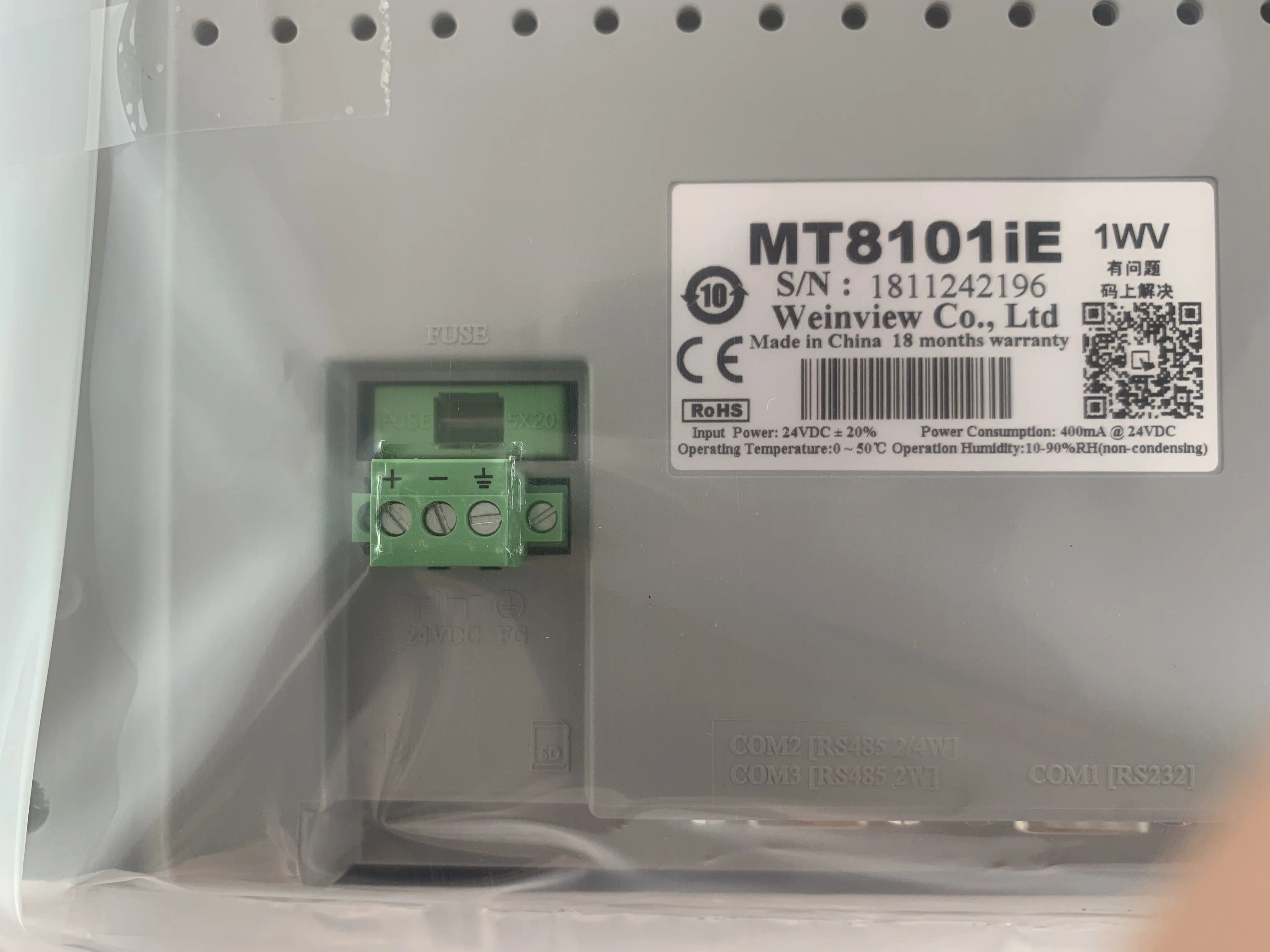 WEINTEK WEINVIEW MT8101iE EThernet 10,1 ''дюймовый 800x480 сенсорный экран светодиодный HMI дисплей, замена MT8100i MT8100iE
