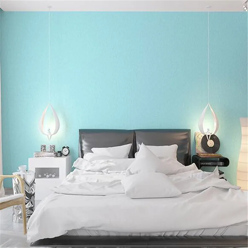 Avoir Images Beibehang Blue Non Woven Wallpaper Plain Silk Bedroom Warm And actualisé salutations