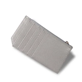 

Real Cow Genuine Leather Retro Designer Coin Purse Unisex Women Men Credit Card Holder Vintage Pocket Mini Small Zipper Wallets