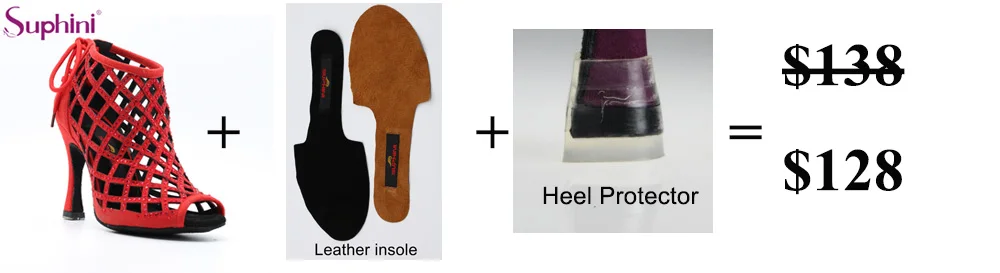 Leather insole 890 Новейший дизайн танцевальная обувь Suphini ручная работа латинская Женская танцевальная обувь красная Латинская Сальса Танцевальная обувь - Цвет: Leather insole 890