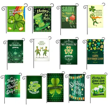 

2019 1 Set Irish St.Patrick's Day Mini Yard Banner Garden Flag Durable Garden Flags 12'' x 18'' Indoor Outdoor House Decoration