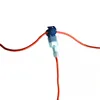 Lot de 50 bornes de fil d'épissure rapide isolées en T, bleu, 2.5 à 4 mm2 AWG, connecteur à sertir, 40% de réduction ► Photo 2/6