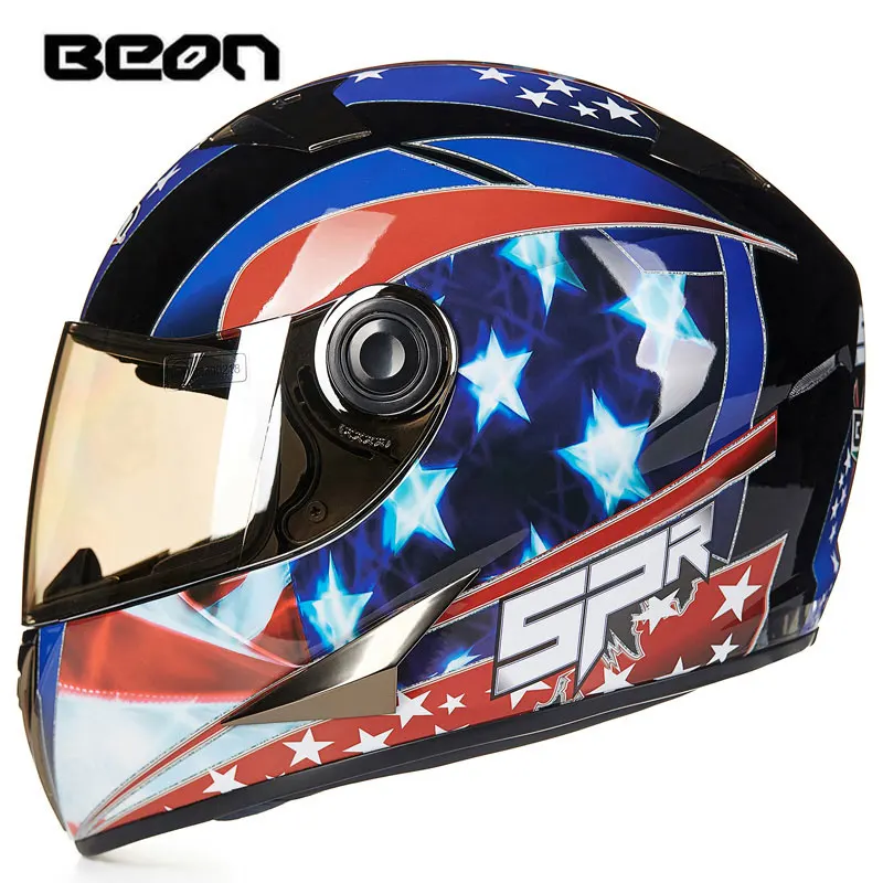 BEON мотоциклетный шлем полное лицо шлем Casco Moto Capacete мотокросс шлем мото Винтаж Гонки езда 500 - Цвет: 20