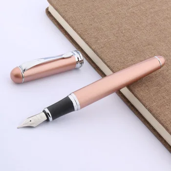

JINHAO 750 silver classic new office METAL ROSE golden gift fountain pen