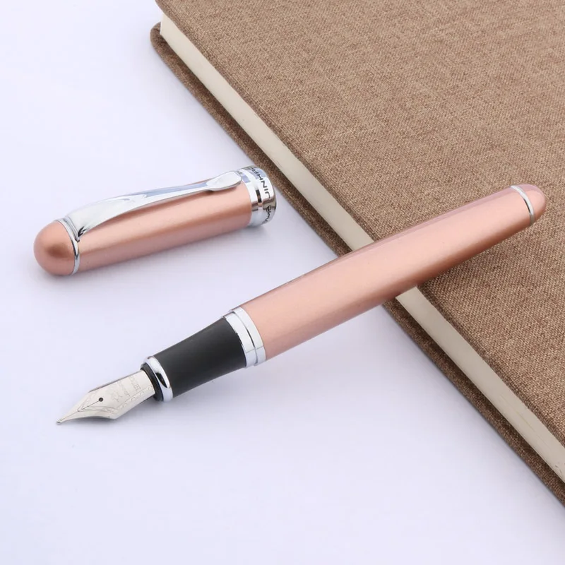 JINHAO 750 перьевая ручка Серебряная Классическая новая офисная металлическая