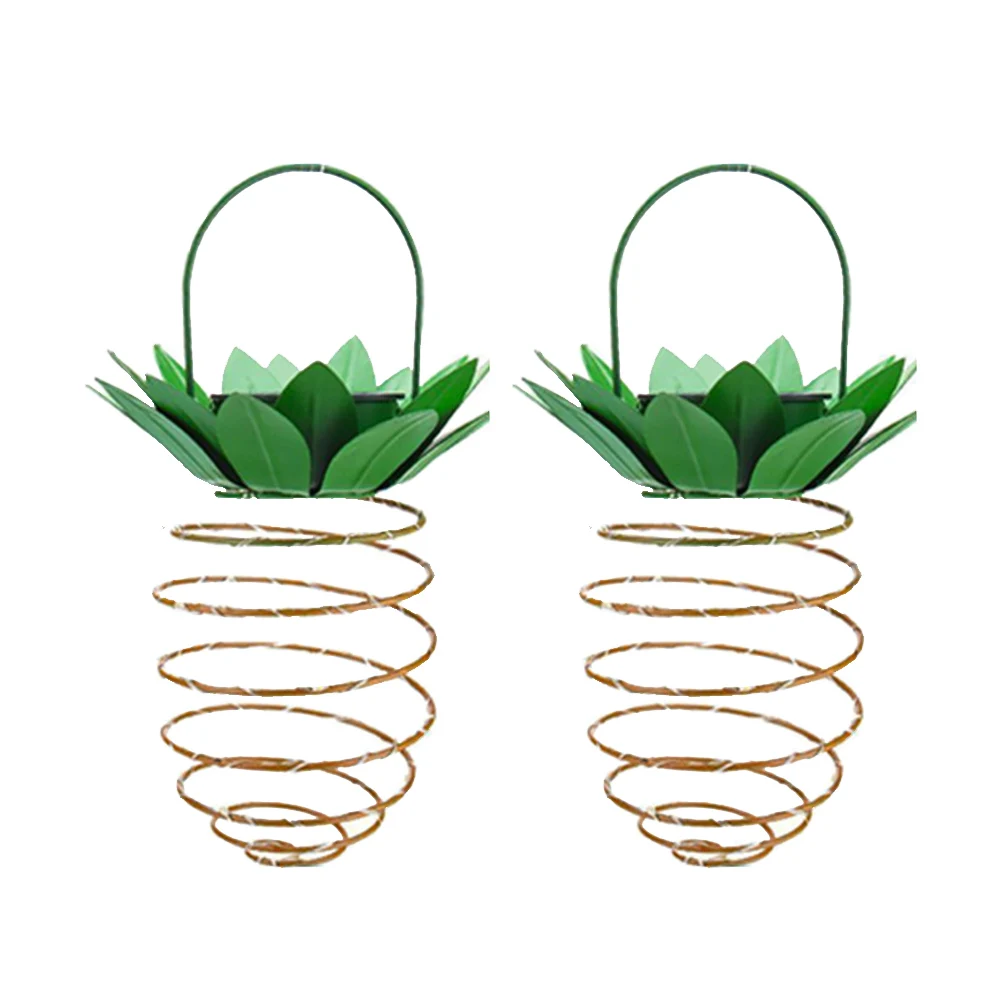 

2pcs Solar Power LED Light Pineapple Shape Lamp Hanging For Outdoor Garden Path SDF-SHIP