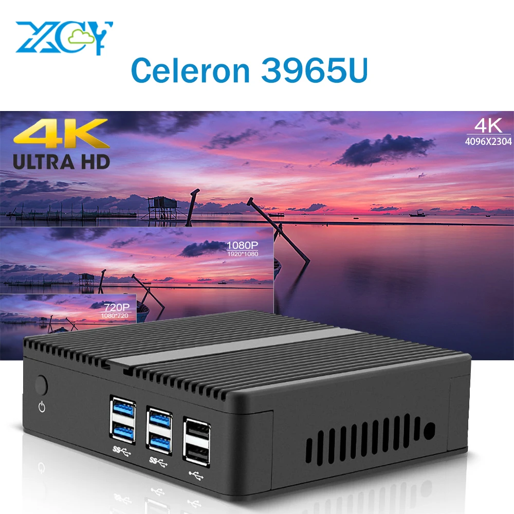 Mini PC 4K UHD Intel Celeron 3965U HD Graphics 610 RAM SSD WITH WIFI Windows 10 Fanless TV Box HDMI VGA WiFi HTPC Micro Computer Mini PC 4K UHD Intel Celeron 3965U HD Graphics 610 RAM SSD WITH WIFI Windows 10 Fanless TV Box HDMI VGA WiFi HTPC Micro Computer