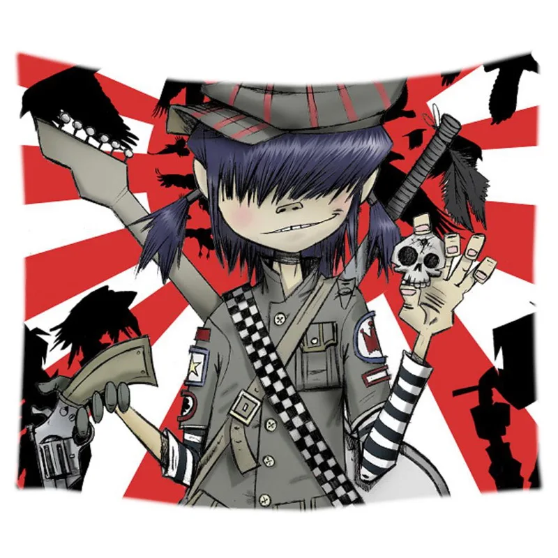 Gorillaz узор гобелен Декор на стену ковер постельные принадлежности выход двери шторы Текстиль