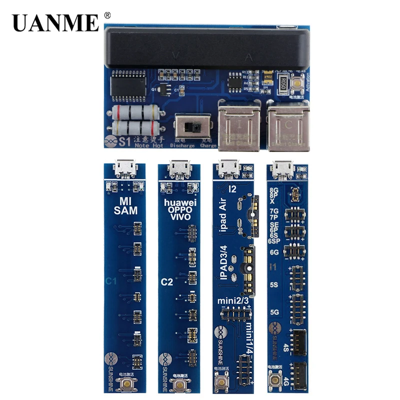 UANME Универсальный мобильный телефон зарядки активации доска для Iphone 4s-8X Батарея кабель Тесты активации для Ipad Android SS-909