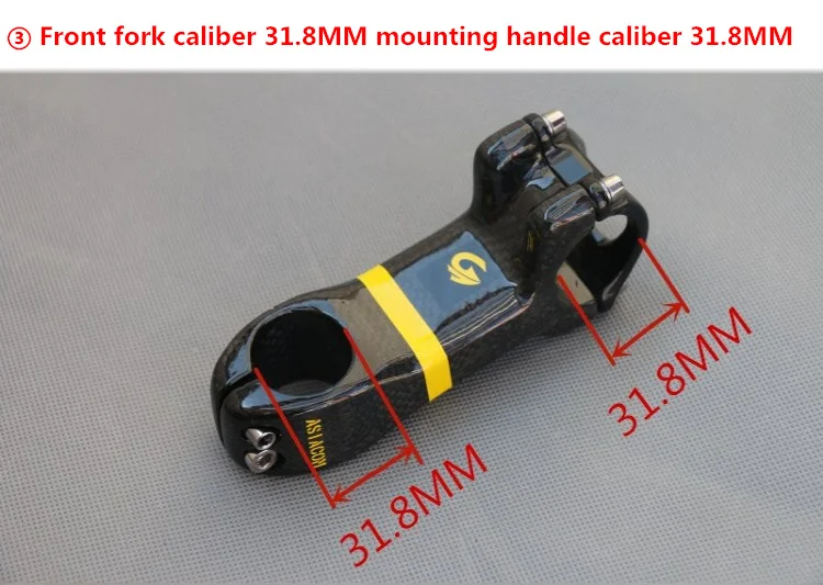 ASIAOCM полный карбоновый вынос руля велосипеда 6 градусов дорога/складной/вынос руля для велосипеда вилка размер 31,8/28,6 мм руль Szie 25,4 мм/31,8 мм