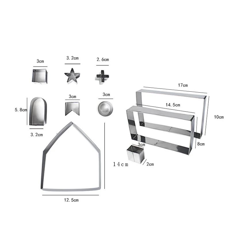 8/10 шт. DIY Нержавеющая сталь формы для выпечки 3D формочка для рождественского печенья форма для печенья торт декоративные инструменты для Кухня