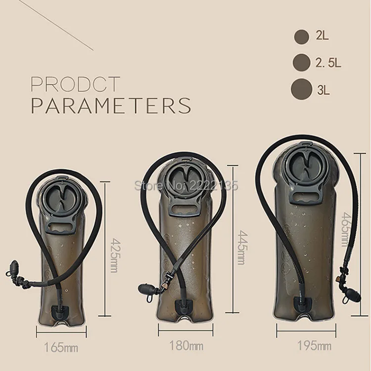 2L 2.5L 3L Тактический Спорт на открытом воздухе гидратация воды мочевого пузыря Велосипед воды сумка рюкзак для кемпинга Пешие прогулки Велоспорт