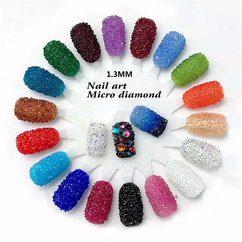 2016 Новый 1440 Шт. Ногтей DIY Стразами Микро Кристалл Алмаза 3D 12 цветов Nail Art Украшения