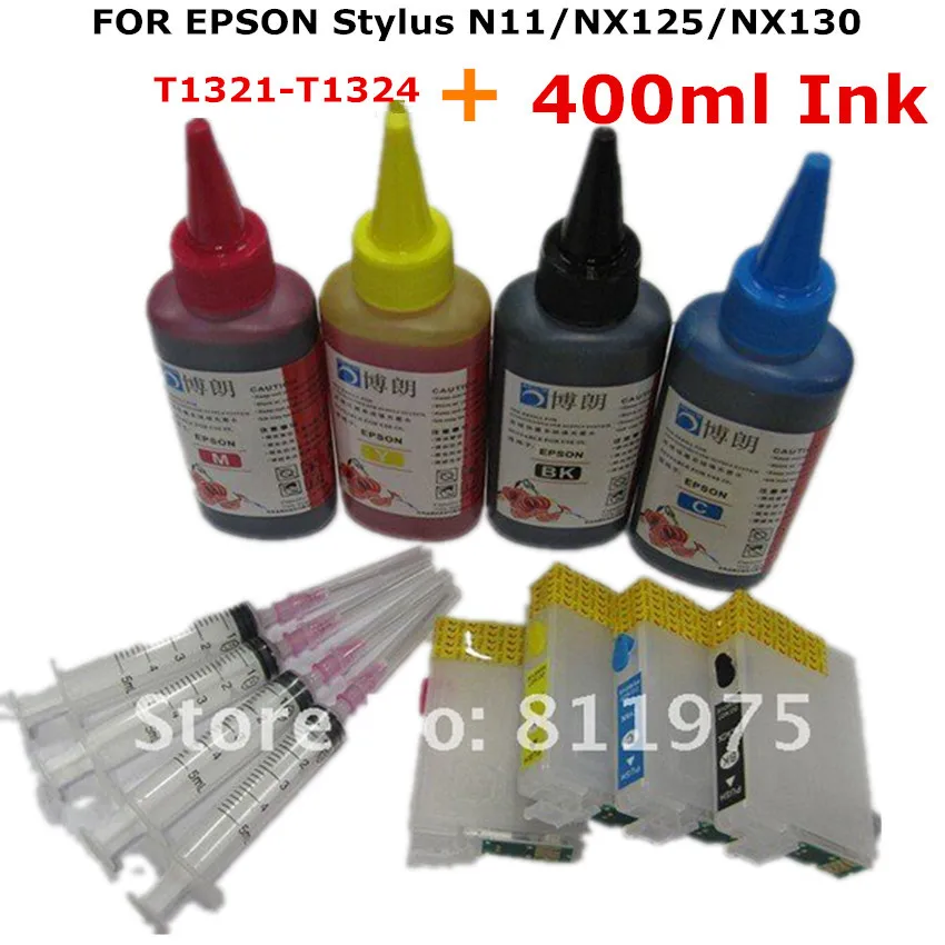 T1321 T1324 Refillable ink cartridge for EPSON Stylus N11/NX125/NX130
