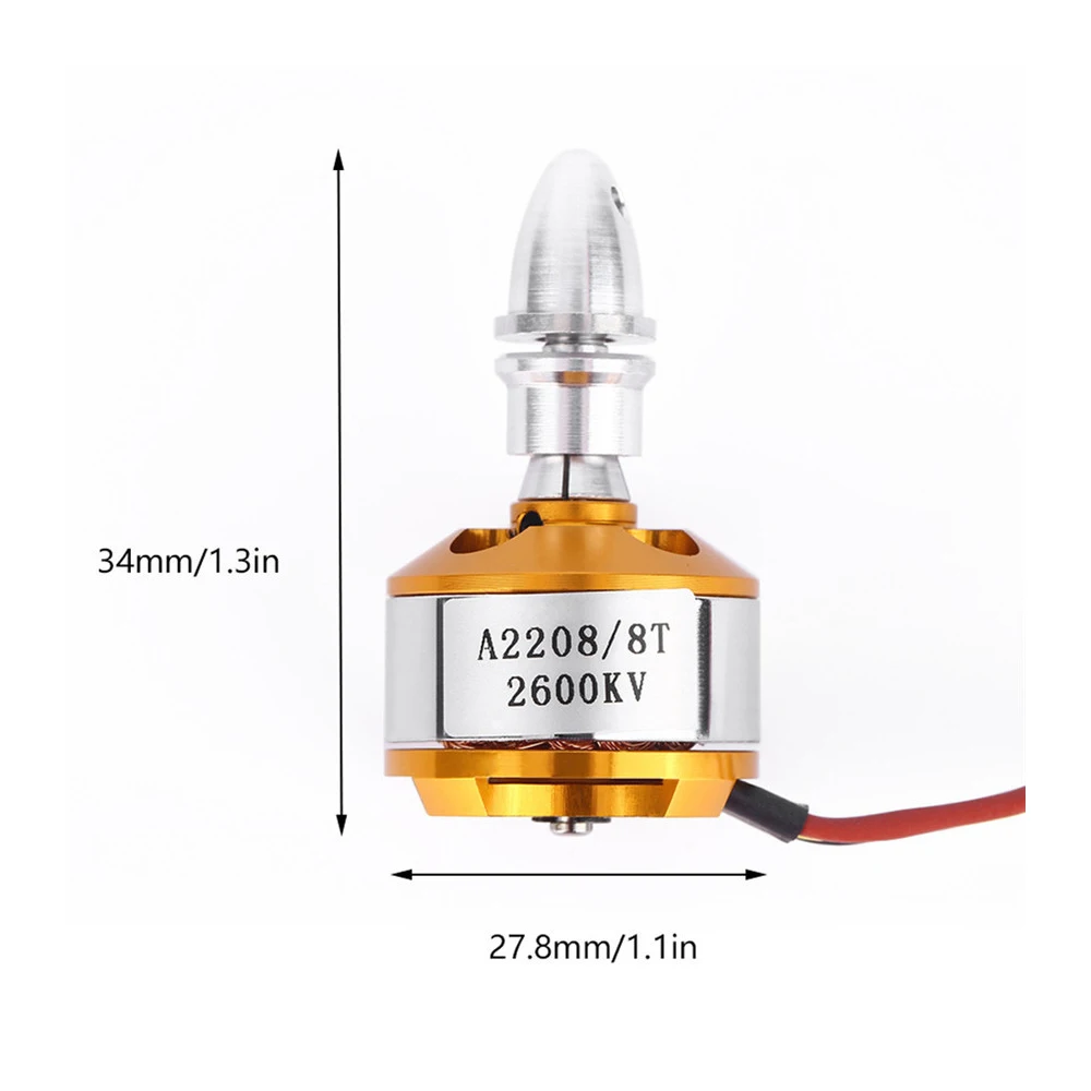 A2208 1100KV/1400KV/2600KV бесщеточный мотор с внешним ротором + 30A ESC 1045 пропеллер (1 пара)
