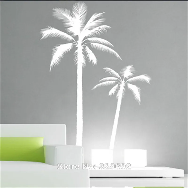 Пальмовое дерево кокосовое пальмовое пляжное серфинговое настенное Искусство стикер наклейка для дома DIY украшение Настенная Съемная Спальня Декор наклейки