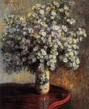 100% artesanal claude monet pintura a óleo reprodução em tela de linho, asters(1),museu de qualidade, dhl ou fedex grátis