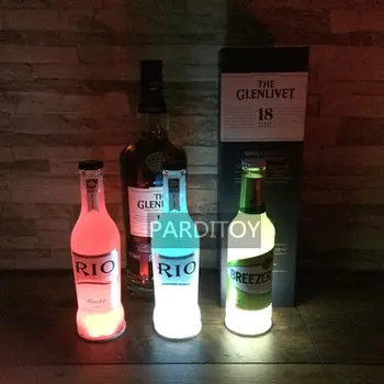 

HOT Night club LED bottle sticker glow sticker White color led flashing sticker 10pc/lot