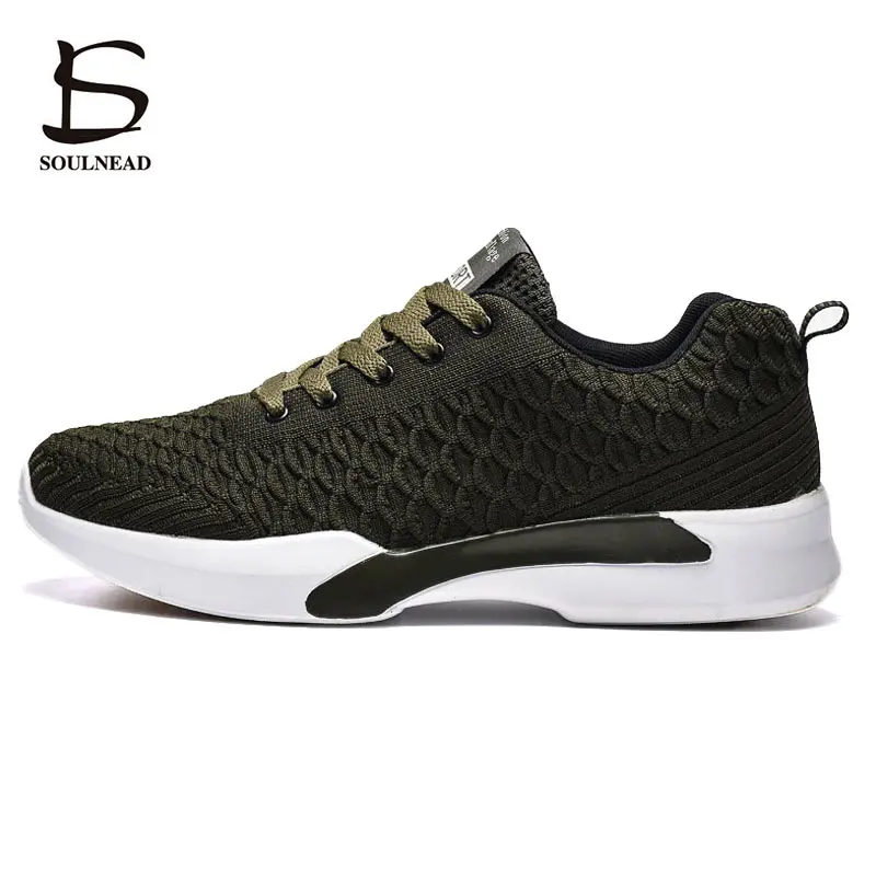 

Breath Fly Weave Women Sports Shoes Fashion Casual Men Sneakers Army Green Height Increased Training Shoes Unisex Running Shoes
